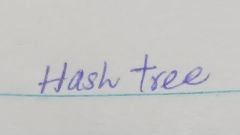 Generate Hash Tree