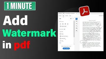 How to add watermark in pdf 2025 | Adobe Reader Tutorial (Quick & Easy)