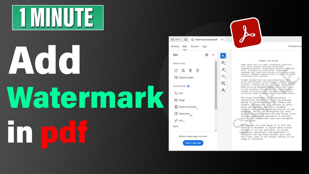 How to add watermark in pdf 2026 | Adobe Reader Tutorial (Quick & Easy ...
