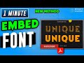 How to embed fonts in Pdf 2024 | adobe acrobat Tutorial