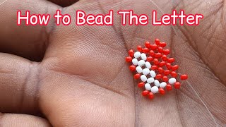 How to Bead a Bold Capital Letter L 🔤 | Step-by-Step RAW Beading Tutorial for Beginners