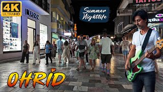 картинка: OHRID Summer Nightlife - Macedonia (2025) 🎸🎹 【4K WALK】 🇲🇰 Лето во ОХРИД, Македонија *Ноќна Прошетка*