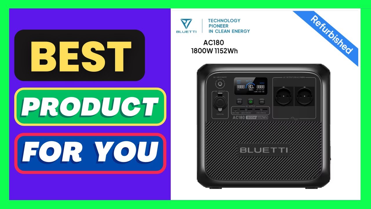 【Refurbished 】EU ,Plug BLUETTI Portable, Power Station AC180