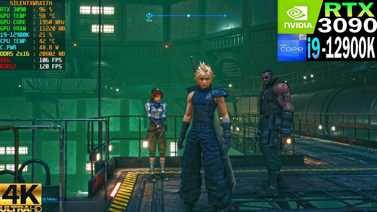 FINAL FANTASY VII REMAKE INTERGRADE 4K MAX SETTINGS | RTX 3090 | i9 ...