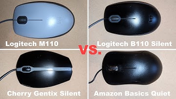 Best Silent Mouse - Click Comparison Test - Logitech M110 vs. B110 vs. Cherry Gentix vs. Amazon