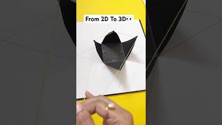 Watch This Flat Shape Turn Into a 3D Square Pyramid 👀🔥 #Shorts #DIY #PaperCraft #geometry