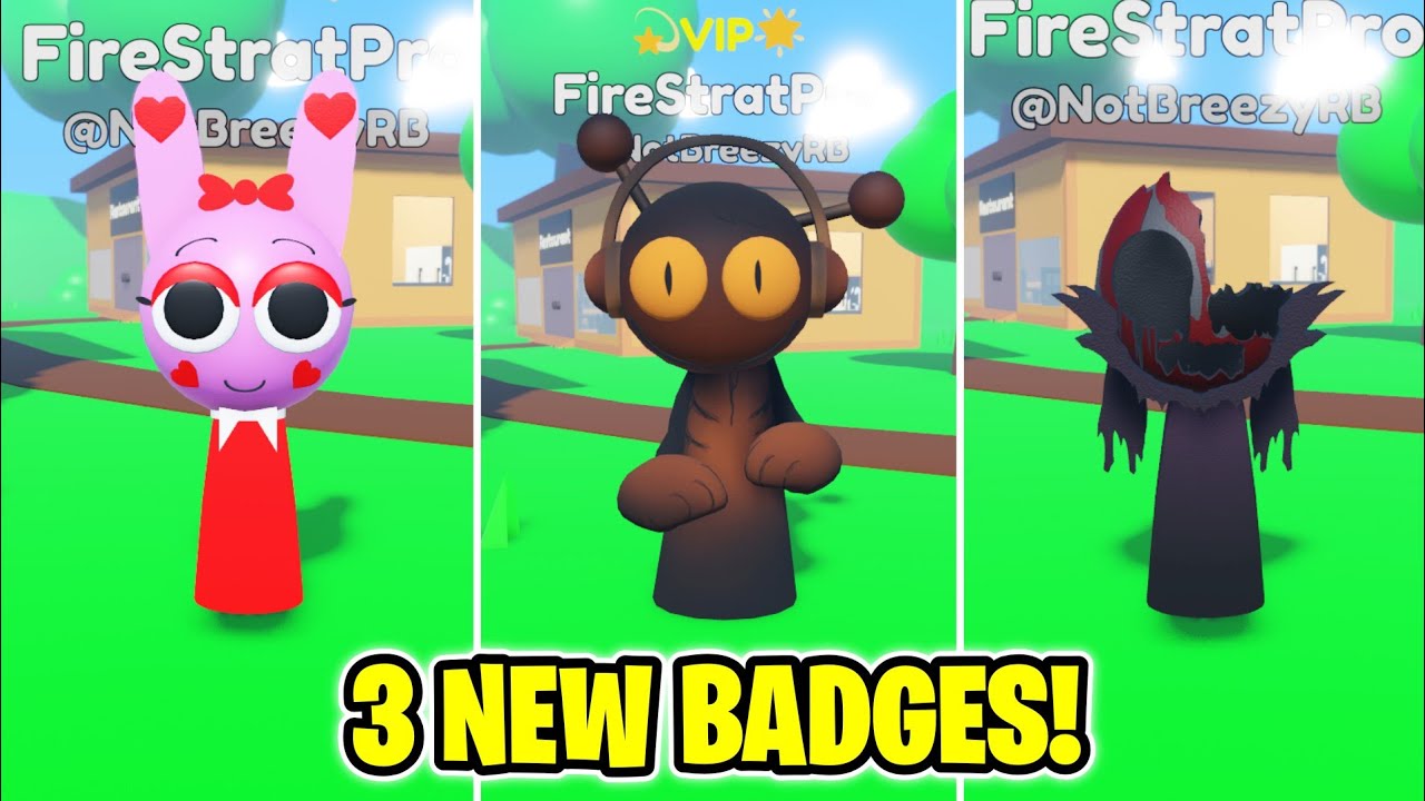 (VALENTINES!) 3D SPRUNKI RP AND ANIMATIONS - How to get ALL 3 NEW BADGES!! (ROBLOX)
