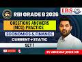 RBI GRADE B 2026|| MCQ PRACTICE|| ECONOMICS &amp; FINANCE (CURRENT +STATIC) SET 1|| BY ABHINAV JOSHI SIR