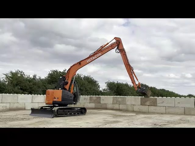 Hitachi ZX85US-6 9m Long Reach - YouTube