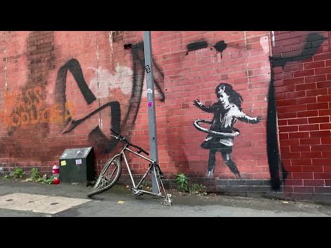 Banksy claims hula-hooping girl street art