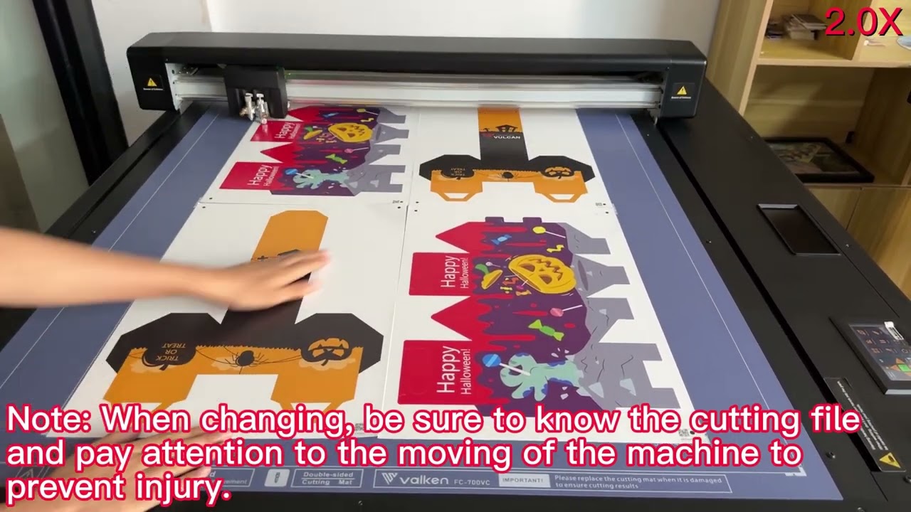 Efficient working mode on Vulcan digital flatbed cutter FC-700VC