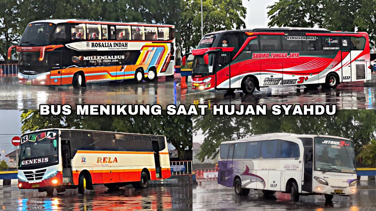 Menikung Saat Hujan Syahdu ❗️ Kedatangan Bus Selalu Ramai Disini ❗️| Terminal Tirtonadi Solo