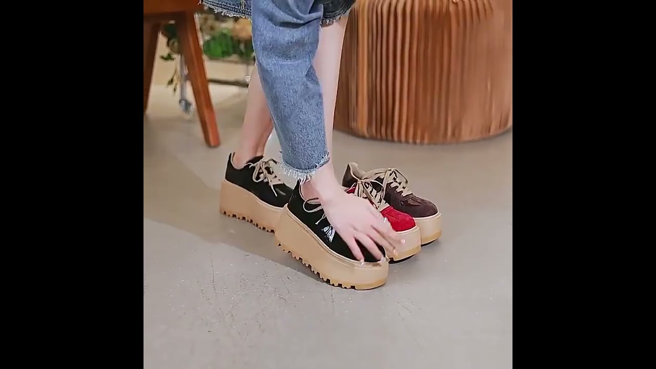 AIYUQI Dexun Shoes Women 2025 Spring New Platform Casual Shoes Ladies Fashion Muffin Bottom Lace-up