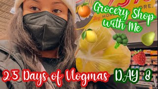 25 Days Of Vlogmas 2021 Day 8 Grocery Shop With Me