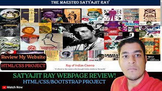 Tribute Website on Satyajit Ray | HTML | CSS | Bootstrap | Frontend Project | Web Development