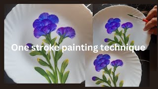 one stroke painting technique with round brush 🌼 👌 How to paint flower painting 🖼