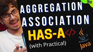 Aggregation, Association, HAS-A Relationship in Java OOPs | Java tutorial in hindi #ShukriyaJava