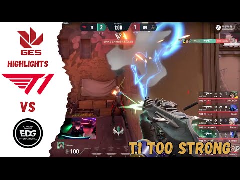 T1 vs EDG HIGHLIGHTS GES ASIA VALORANT TOURNAMENT