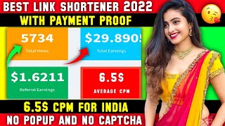 Best link shortener earn money | 6.5$ cpm | Link shortener earn money | No captcha no popup ads