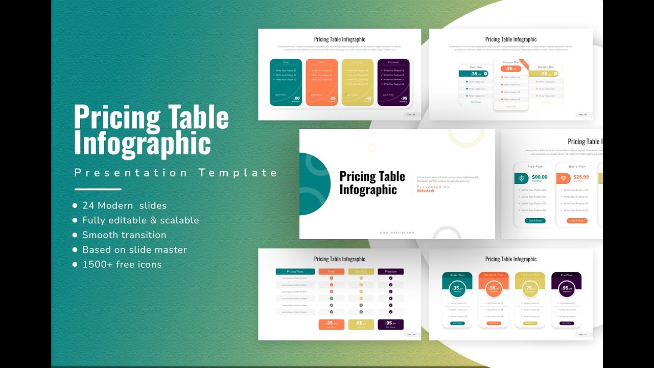 Pricing Table Infographic Presentation Template