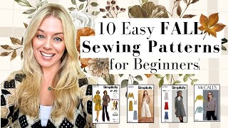 10 Fall Sewing Patterns Perfect for Beginners! (I’ve sewn 5 of them as a beginner fall sewist;) #sew