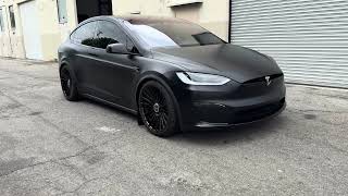 Tesla Model X Plaid 22 Vossen Hybrid Forged Hf-8 Wheels Motorsports La