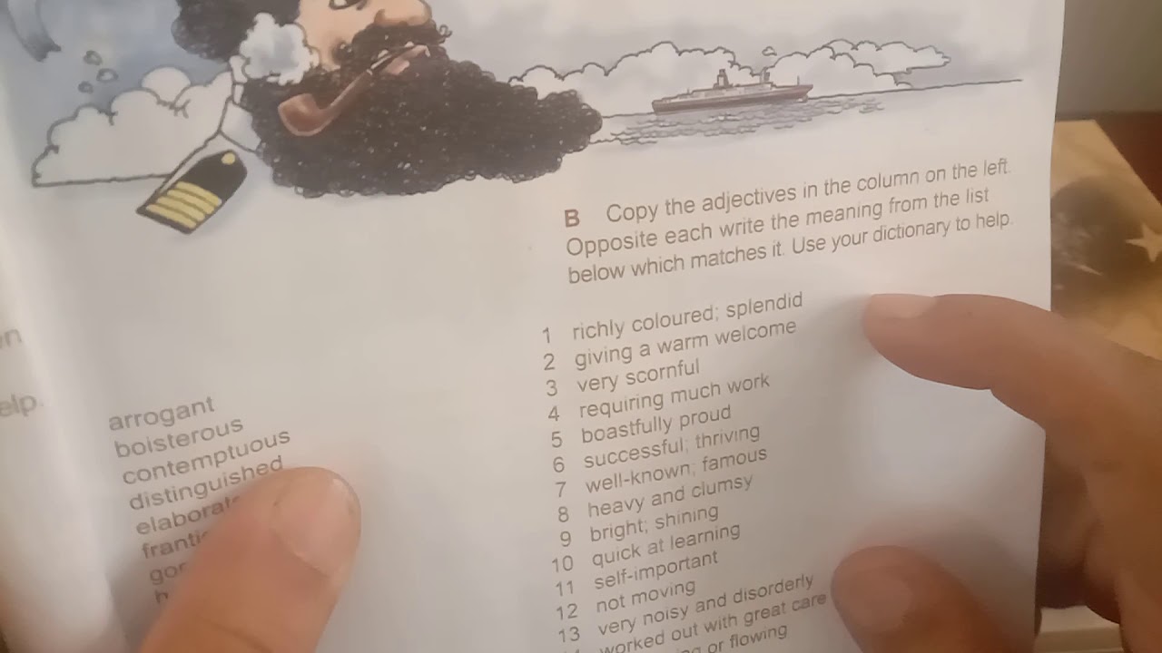 Adjectives Pg 3 And Pg 14 Junior English 4 Youtube