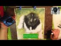 Time lapse pastel drawing of lily newfoundland dog breed  drawings by mica