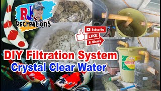 DIY Pond Filtration System: Using Talaba or Oyster Shells, Ceramic Rings, and Filter foams.