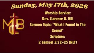 "What I Found In The Sound", Rev. Clarence D. Hill, 5-17-26