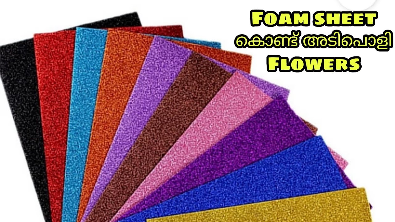 Foam sheet flowers/flower making video.e asy flower making/shadi craft