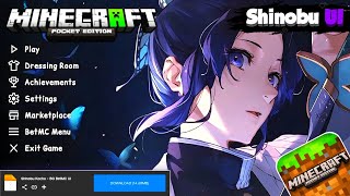 Shinobu Kocho UI For MCPE 1.21  🦋🔥 | Demon Slayer Anime UI For Minecraft PE