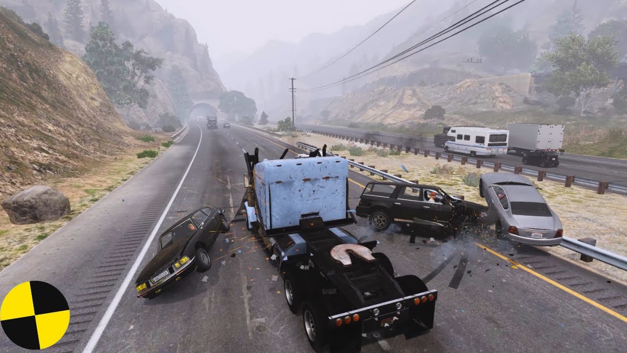GTA V CRAZY WEDGE TRUCK CRASHES COMPILATION DESTRUCTION GTA 5 CAR ...