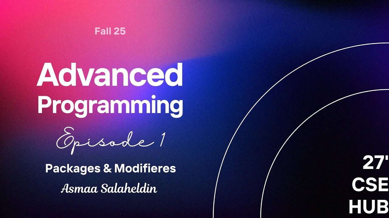 Advanced Computer Programming Guide- Packages & modifieres - YouTube
