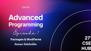 Advanced Computer Programming Guide- Packages & modifieres