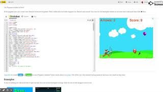 Pygame arrow game Information