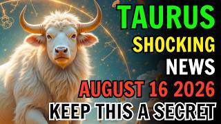 TAURUS ♉ SHOCKING NEWS ⚠️💌 KEEP THIS A SECRET 🔒 HOROSCOPE FOR TODAY AUGUST 16 2026 ✨ #horoscope