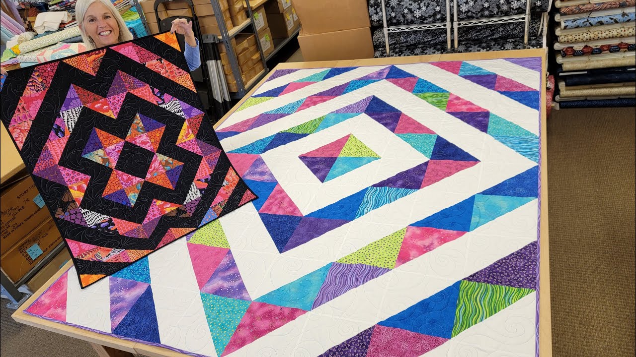 Beginner to WINNER!!! DONNA'S BEST FIRST QUILT FOR BEGINNERS!! It's Only  Triangles Pattern 