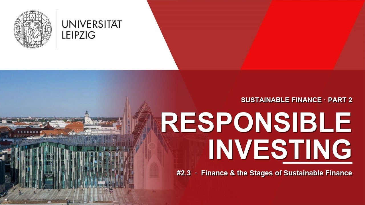 Sustainability vs Shareholder Value #2.3: Finance & the Stages of