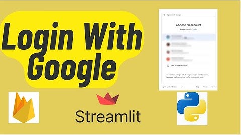 Streamlit Firebase Login with Google
