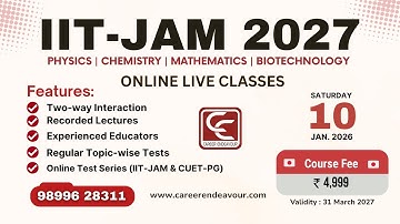 IIT-JAM 2027 Online Classes #iitjamonlineclasses #iitjam #careerendeavour