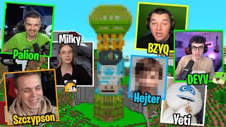 CO 5 MINUT KOLEJNA OSOBA z PALIONOWA BUDUJE TEN WIEŻOWIEC w Minecraft!