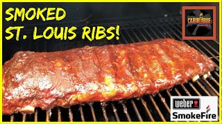 WEBER SMOKEFIRE SMOKED ST. LOUIS RIBS WITH BOURBON BBQ SAUCE! | Weber SmokeFire Recipes! by Cooking with Kurt 2,536 views 3 years ago 4 minutes, 14 seconds