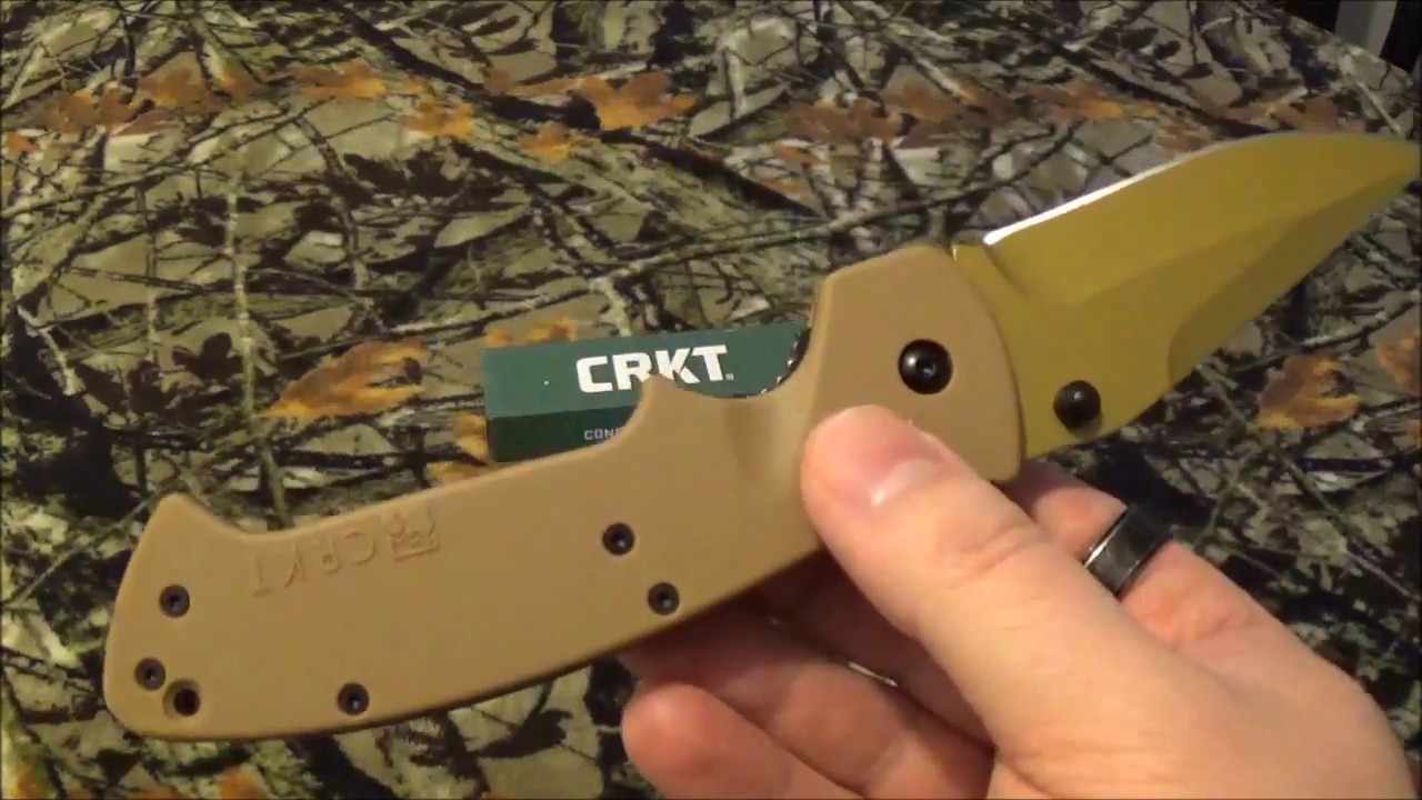 CRKT 6773 DZ Crawford/Kasper Desert Tan Folder - YouTube
