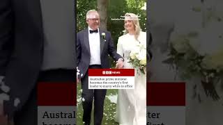 Australian prime minister becomes the country's first leader to marry while in office. #BBCNews
