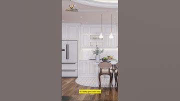 Căn hộ chung cư có làm được tủ bếp tân cổ điển #nhà_bếp_hoàng_gia #thietkenoithat #tubeptancodien