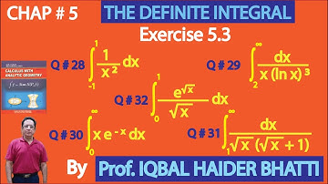 Ch#5|The Definite Integral |Ex 5.3 Q28,29,30,31 & 32|Calculus & Analytic Geometry by SM Yusuf Lec 23