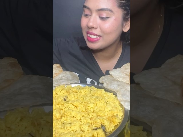 Golden Bhoori & Comforting Aloo Curry 🤤✨ #mukbang #youtubeshorts @ASMRAaTHi