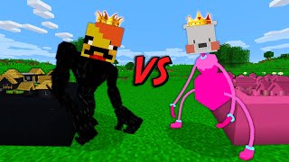 「벤디 왕 VS 마미 롱 레그 여왕」괴물왕은 마을을 지키세요? [괴물왕] Destruction of the Monster King's Town in minecraft