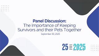 RedRover DVAM Panel: The Importance of Keeping Survivors and their Pets Together
